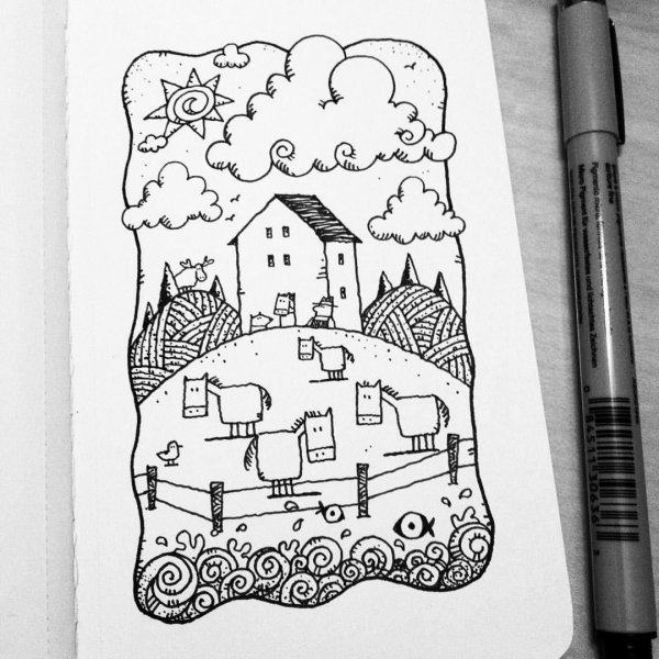 Разрисовка скетчбука