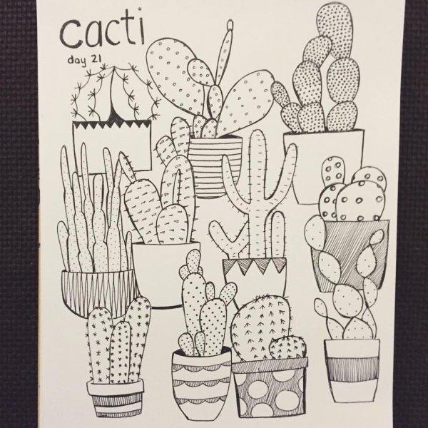 Дудлинг кактусы