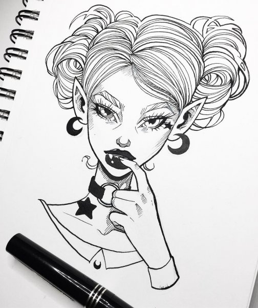 Раскраски для девочек для скетчбука