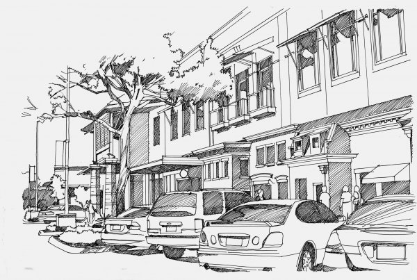 Наброски городского пейзажа