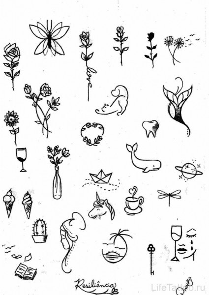 Маленькие рисуночки для тату