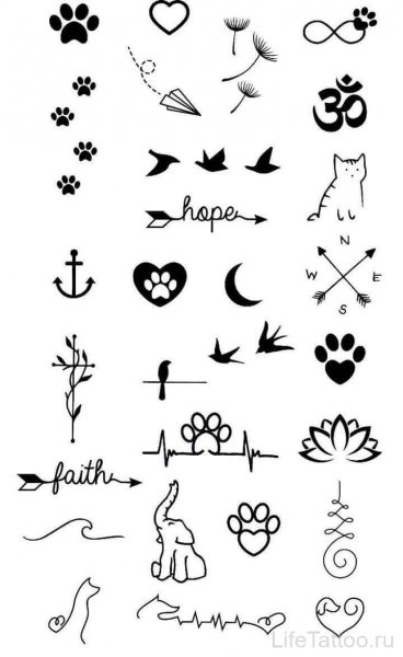 Тату маленькие для девушек легкие