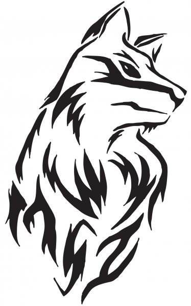Волк трайбл эскиз
