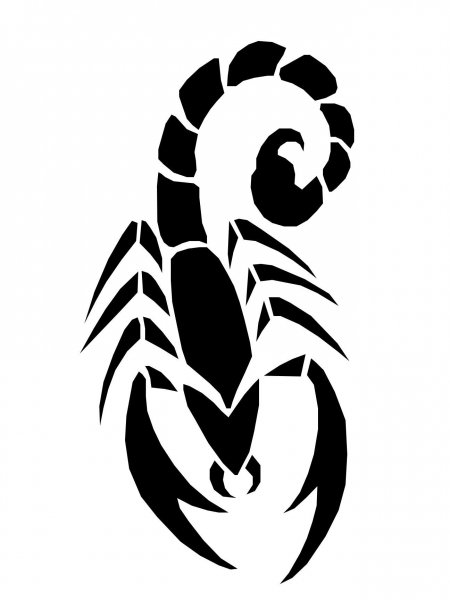 Скорпион тату простое