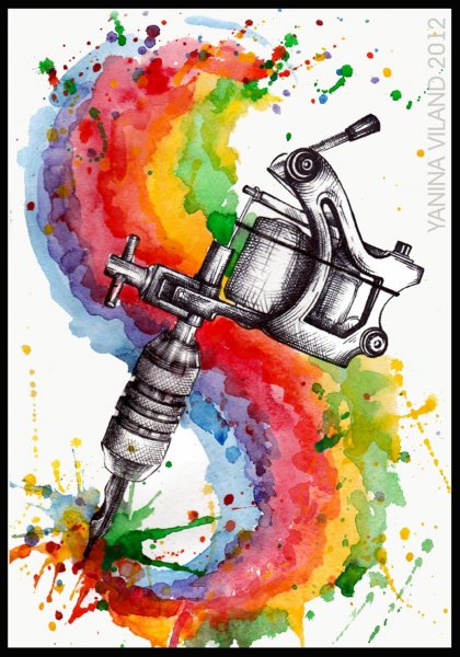 Мультяшная Малинка тату