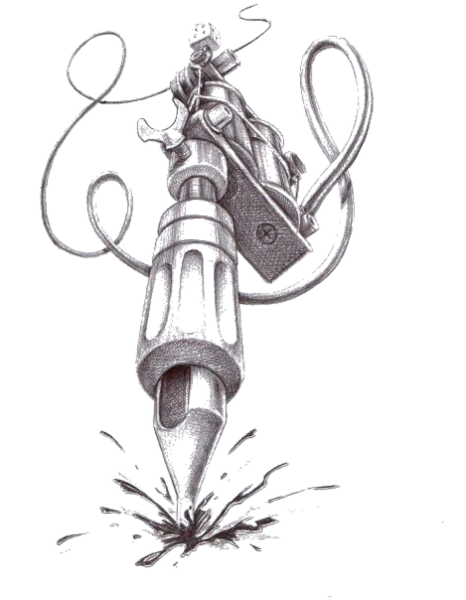 Стилизованная тату машинка