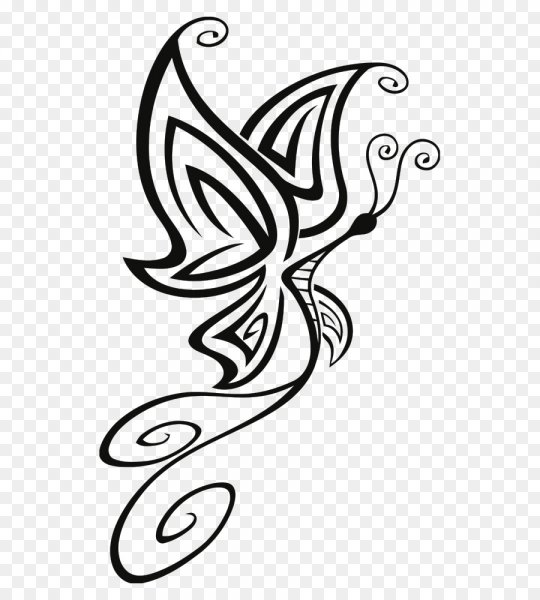 Бабочка тату эскиз