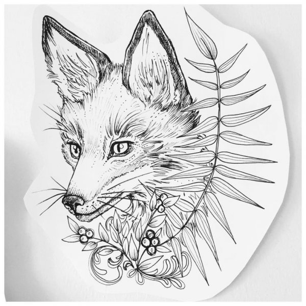 Тату листья эскизы