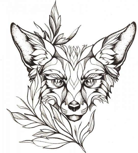 Тату лисы эскизы