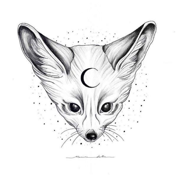 Лисичка фенек тату