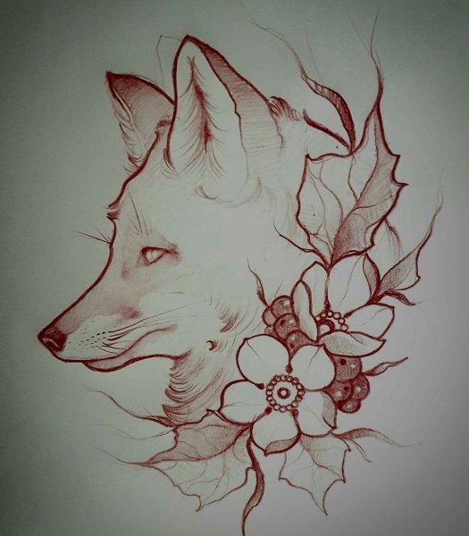 Ирисы эскиз тату