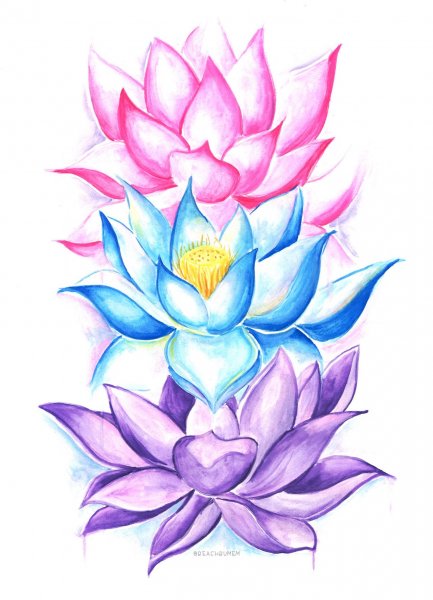 Лотус цветок тату