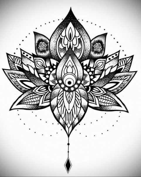 Мандала Лотос дотворк