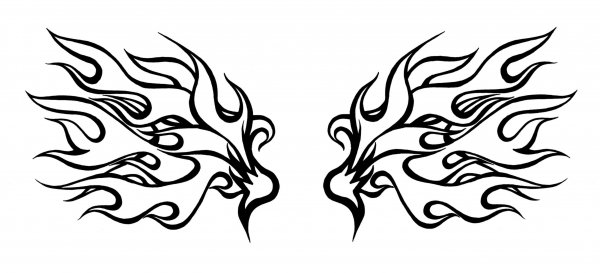 Тату пламя на руке эскиз