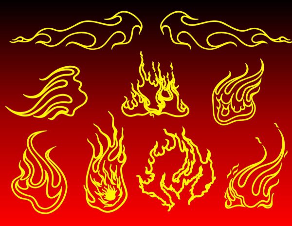 Стилизованные языки пламени