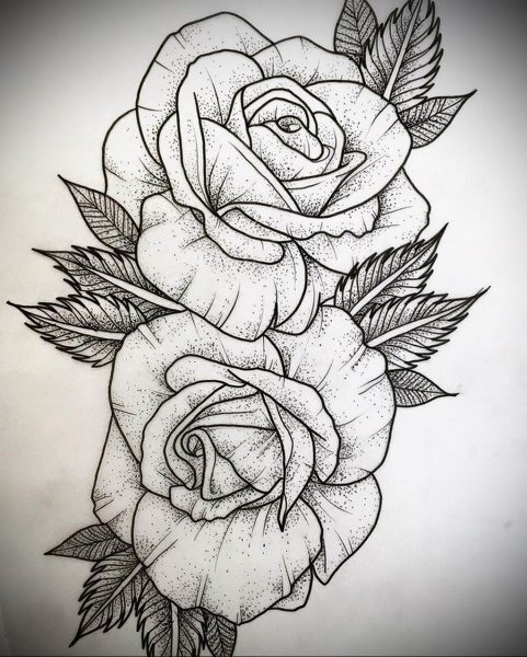 Тату роза