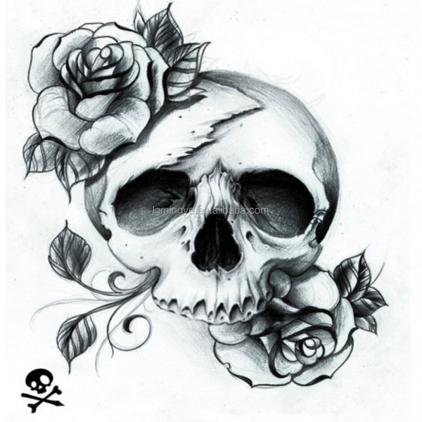Череп тату эскиз