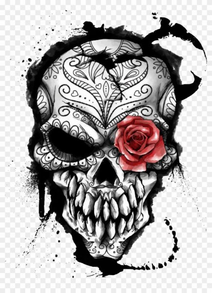 Череп тату эскиз
