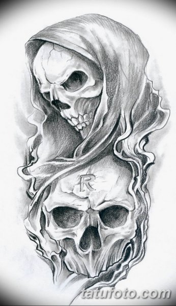 Череп эскиз простой