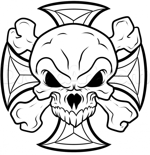 Череп тату эскиз