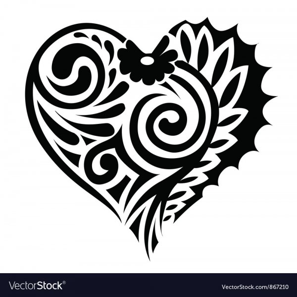 Татуировка сердце эскиз