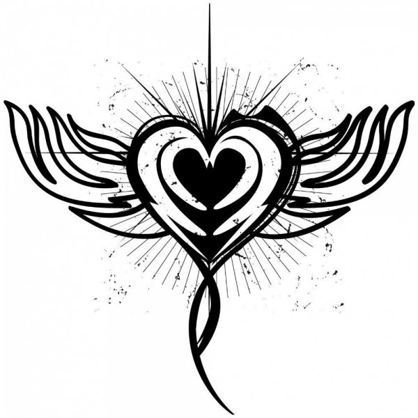 Татуировка сердце эскиз