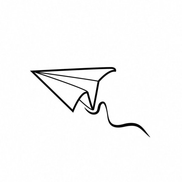 Нарисовать бумажный самолет