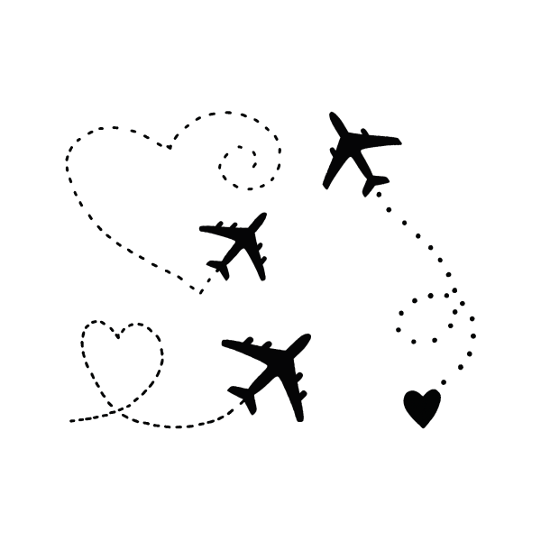 Мини тату самолет эскиз