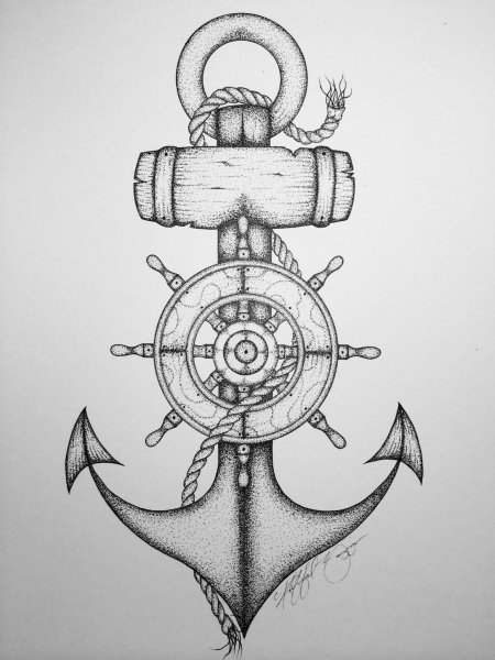 Тату якорь эскизы для девушек