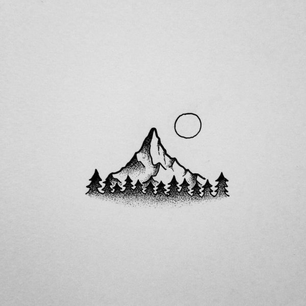 Минимализм черной ручкой