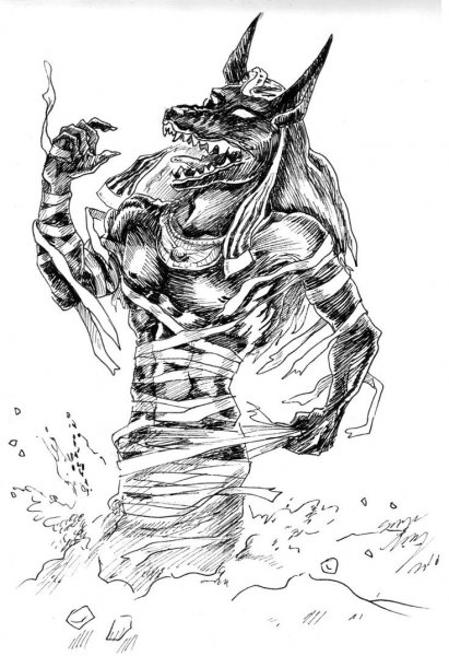 Анубис тату эскизы