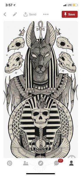 Анубис тату эскизы