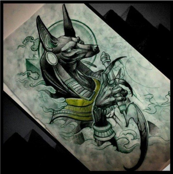 Анубис тату