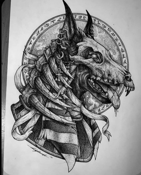 Трайбл Анубис эскиз