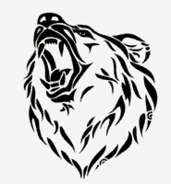 Гравировка медведь