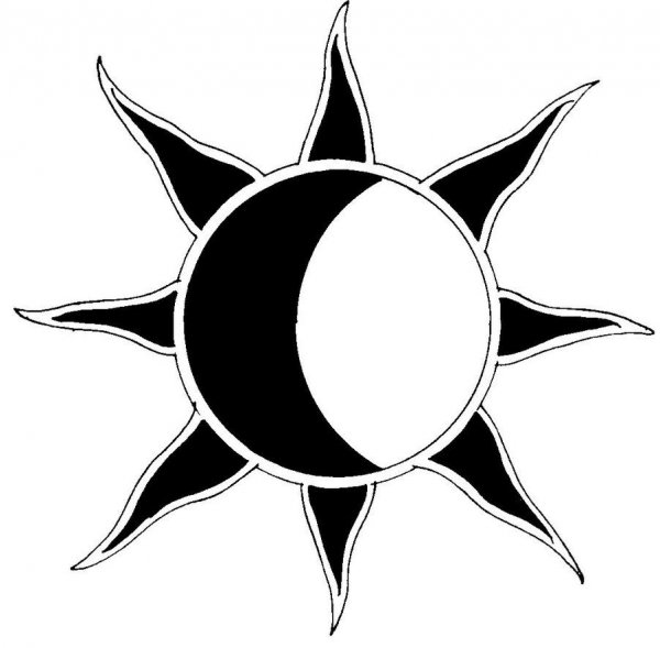 Символ солнца тату