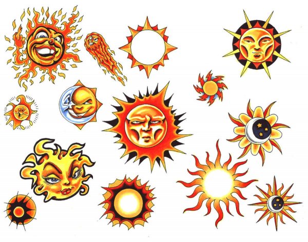 Тату солнце
