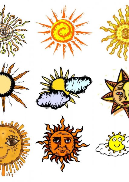 Тату солнце эскизы