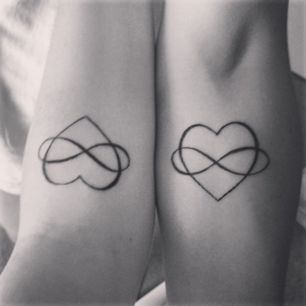 Парные тату контур маленькие