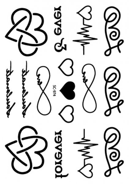 Эскизы временных татуировок