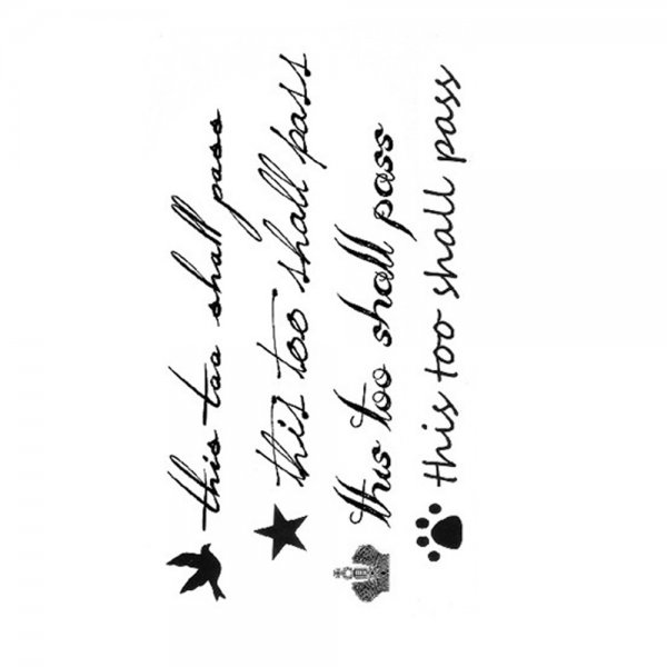 Тату лист бумаги с надписью