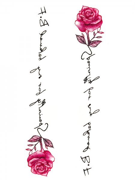 Переводная Татуировка надпись