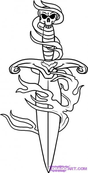 Кинжал карандашом