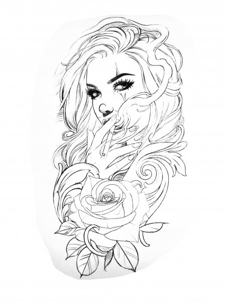 ЭСКИЗАТАТУ для девушек