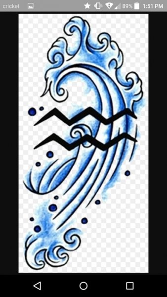 Тату Зодиак Водолей