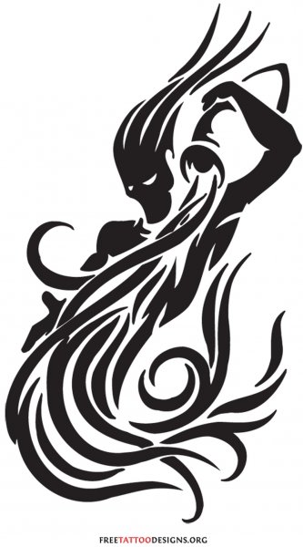 Тату Водолей трайбл эскиз