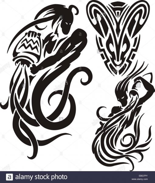 Тату Водолей для мужчин эскизы