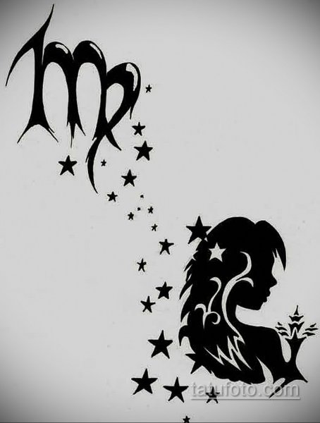 Татуировка Дева знак зодиака