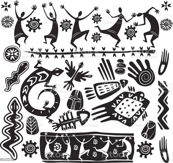 Трафарет в этническом стиле