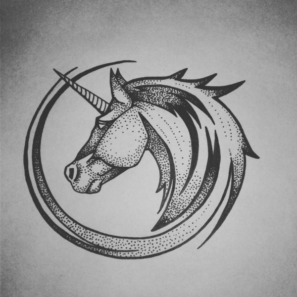 Тату Единорог мужской